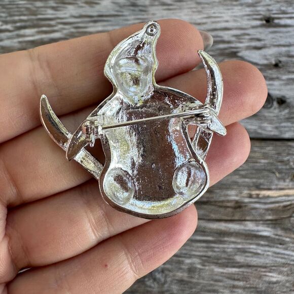 Vintage Jewelry Skiing Penguin Brooch Pin - Picture 2 of 2